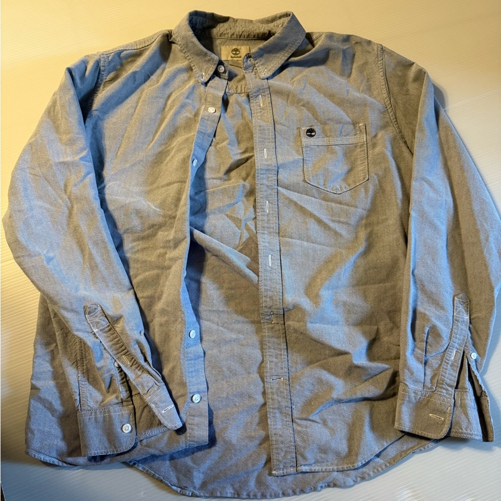 Timberland Blue Casual Button Down Shirt